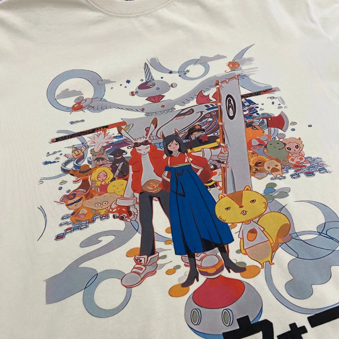 Mechao Saint Michael GEEKSRULE Summer Battle T-shirt animation printed short-sleeved digital white ink direct spray, the fabric is breathable and the pattern is three-dimensional and clear. Fabric: Double yarn 240g Style number: S825 Size: S-M-L-XL Color: Off-white Price: P110